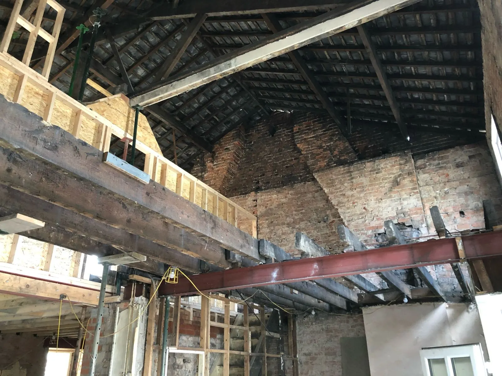99 Manchester Road during strip-out before HMO conversion
