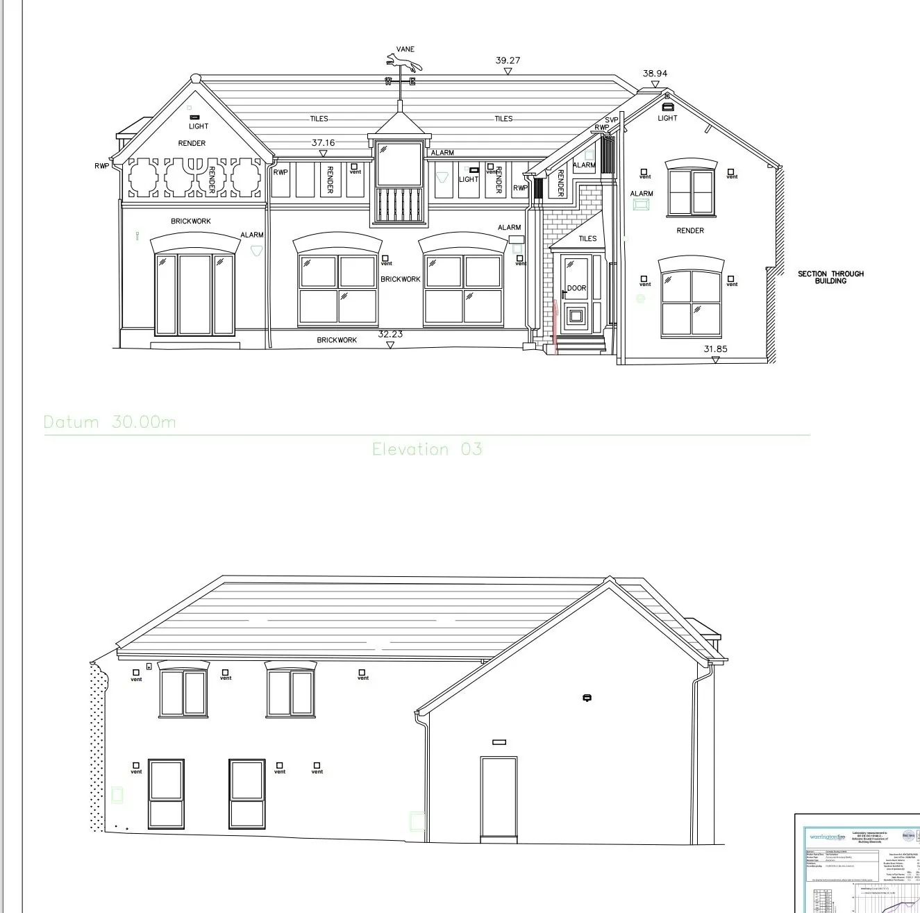 Proposed elevations for the Lady Anne's Court commercial to residential conversion